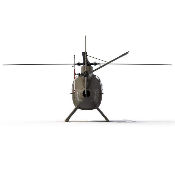 Light Helicopter Hughes OH-6 Cayuse Military 3D model