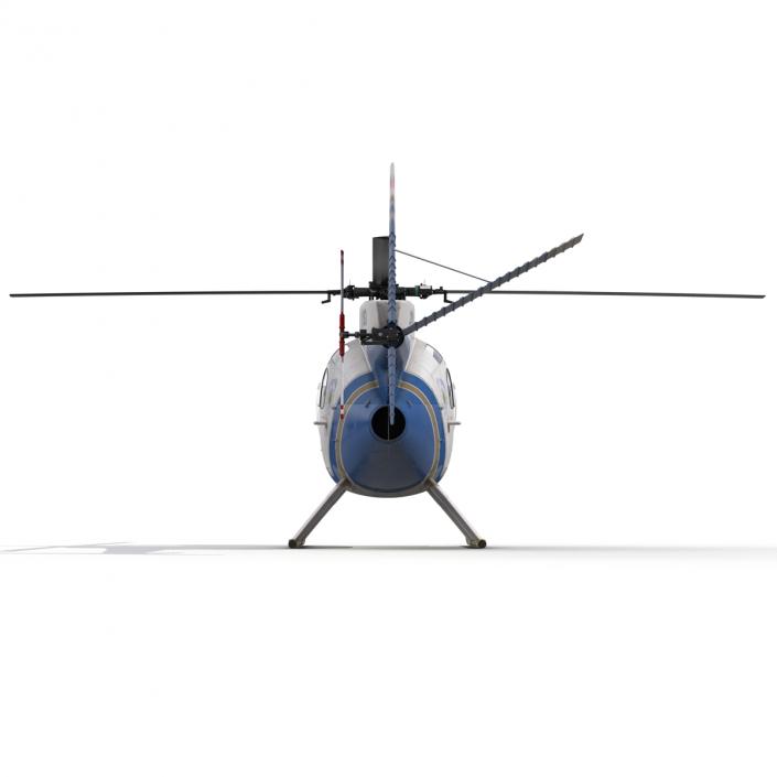 Light Helicopter Hughes OH-6 Cayuse Police 3D