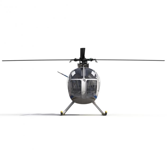 Light Helicopter Hughes OH-6 Cayuse Police 3D