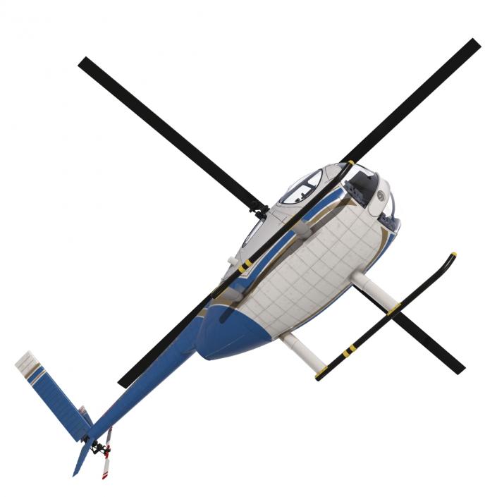 Light Helicopter Hughes OH-6 Cayuse Police 3D