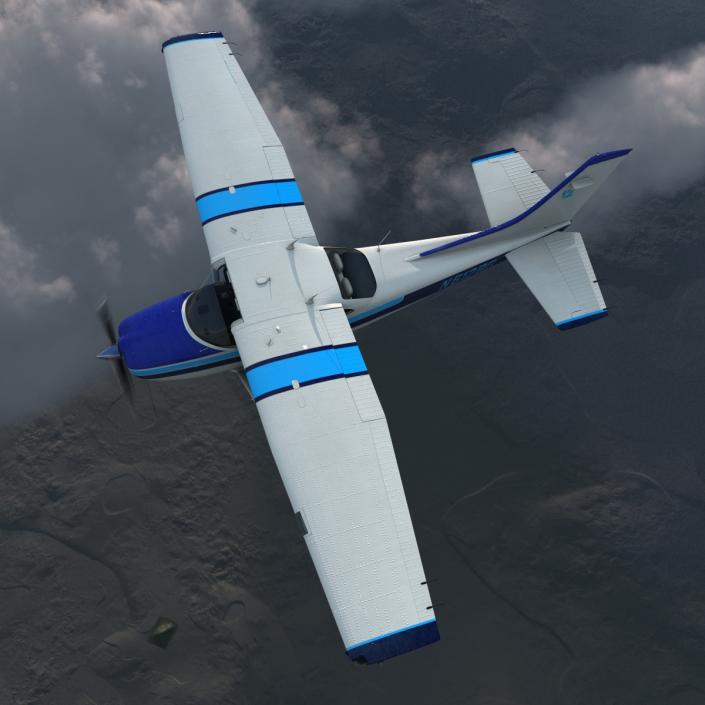 3D model Cessna 182 Skylane Rigged