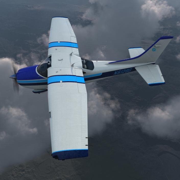 3D model Cessna 182 Skylane Rigged