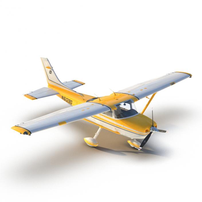 3D model Cessna 182 Skylane Yellow