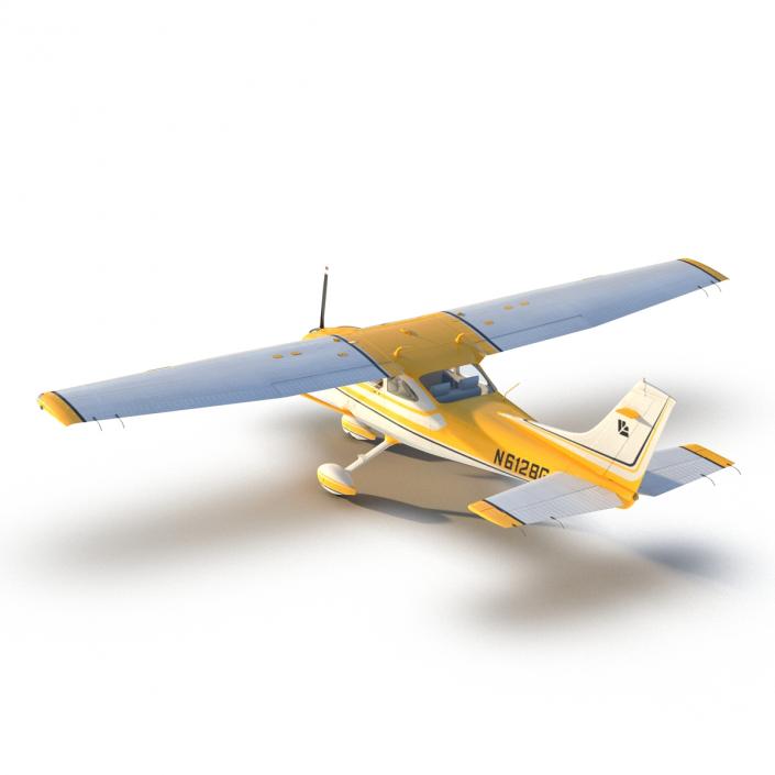 3D model Cessna 182 Skylane Yellow