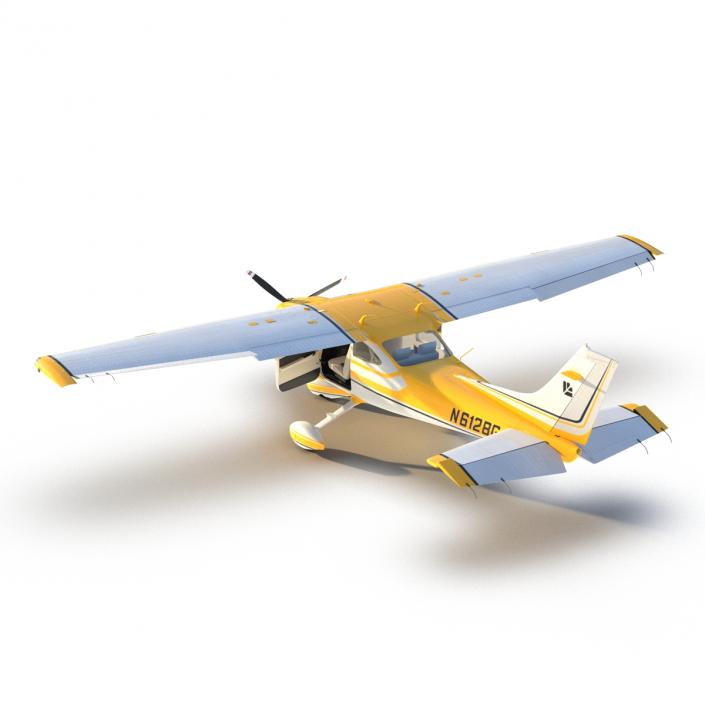 3D model Cessna 182 Skylane Yellow