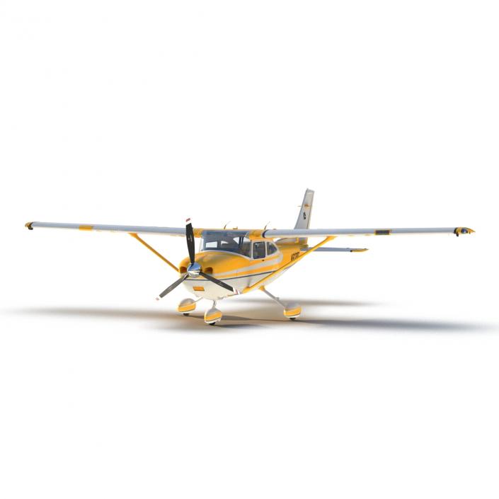 3D model Cessna 182 Skylane Yellow