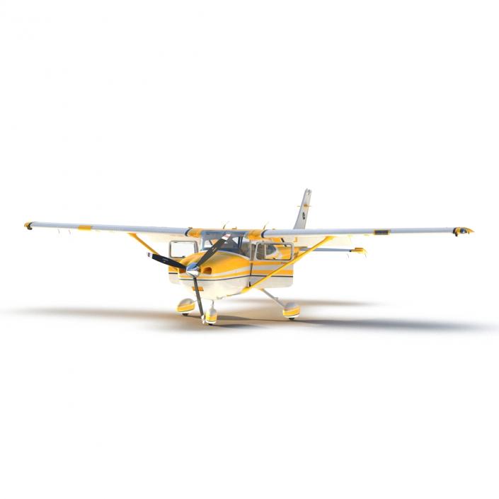 3D model Cessna 182 Skylane Yellow