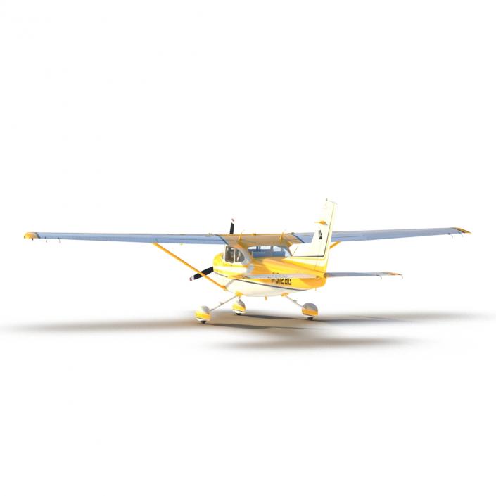 3D model Cessna 182 Skylane Yellow