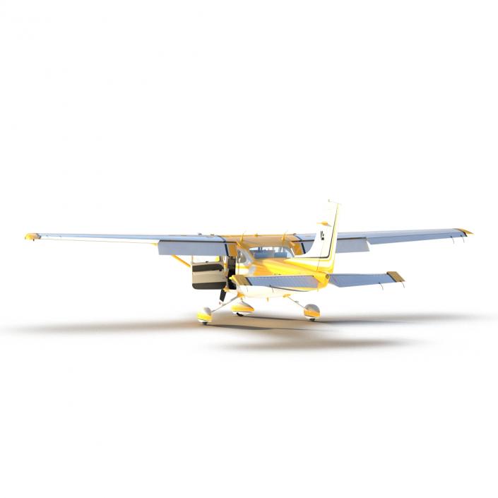 3D model Cessna 182 Skylane Yellow