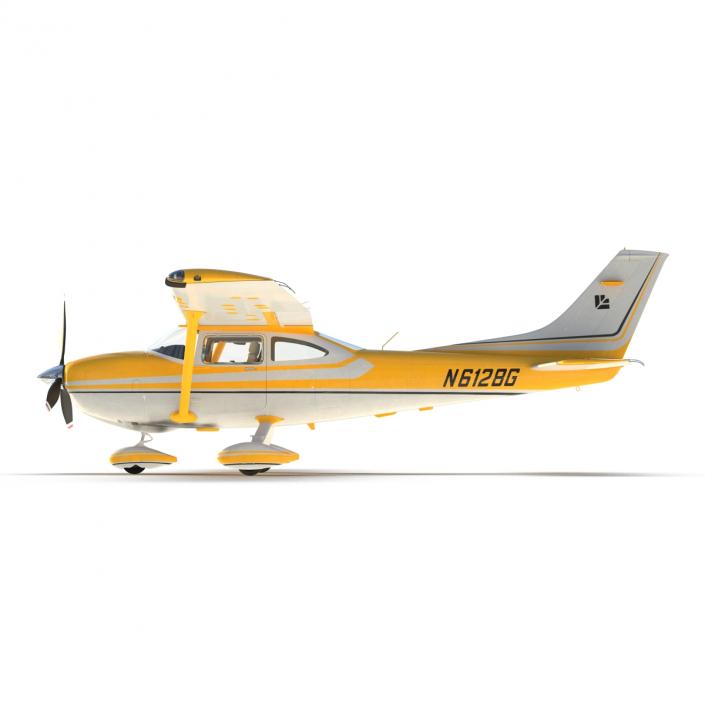 3D model Cessna 182 Skylane Yellow