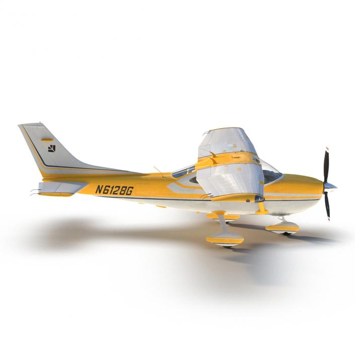 3D model Cessna 182 Skylane Yellow