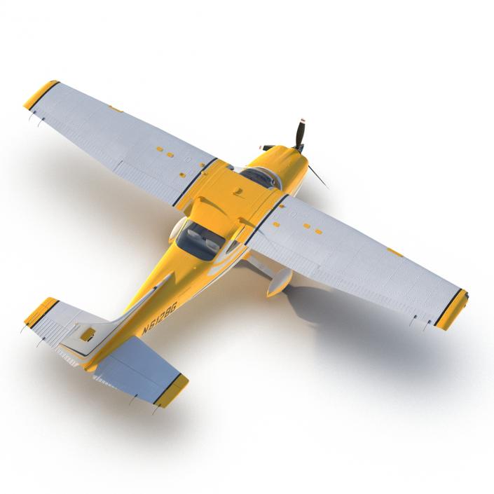 3D model Cessna 182 Skylane Yellow