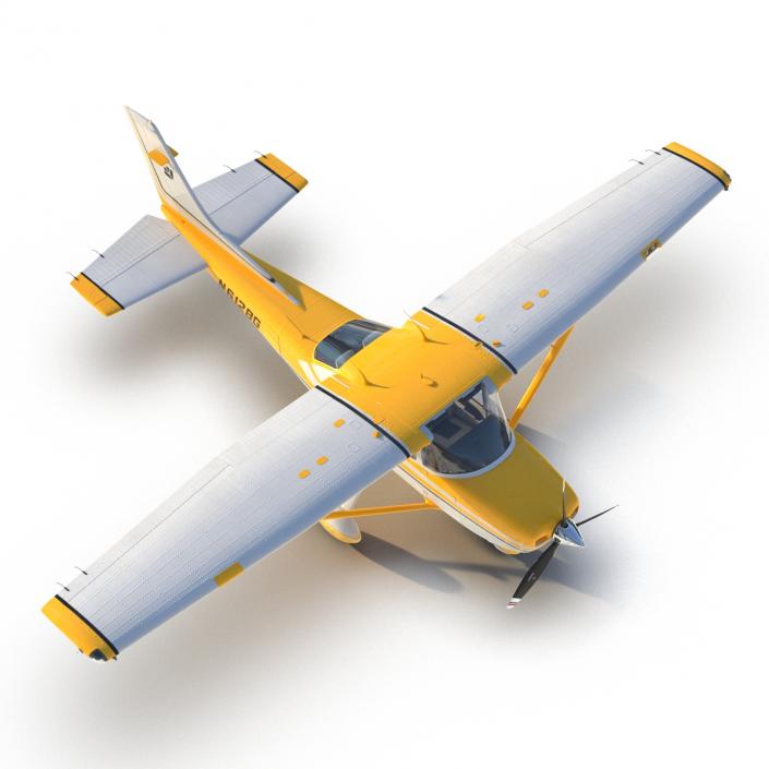 3D model Cessna 182 Skylane Yellow