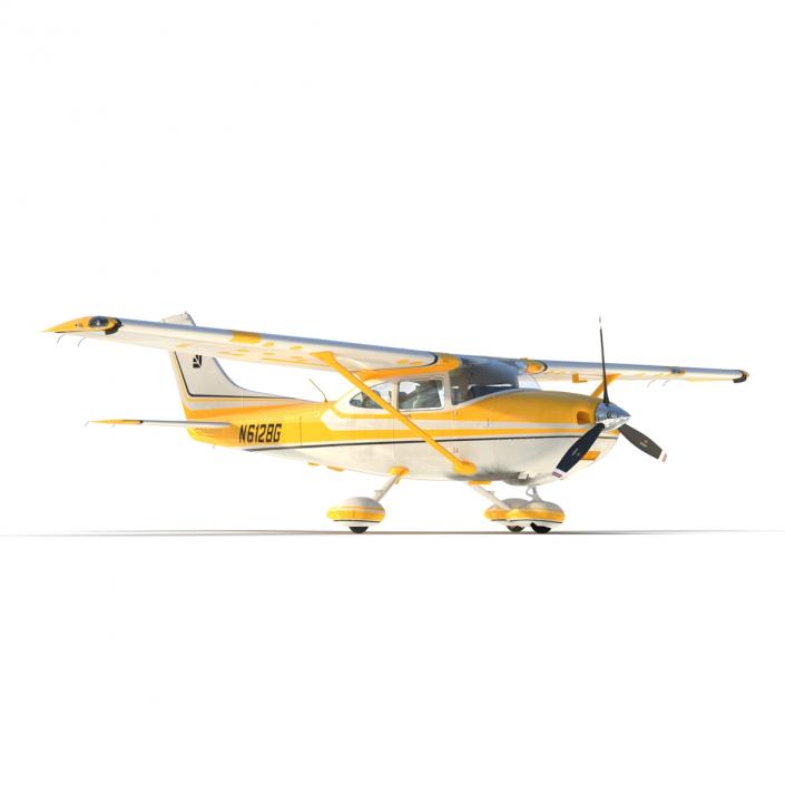 3D model Cessna 182 Skylane Yellow