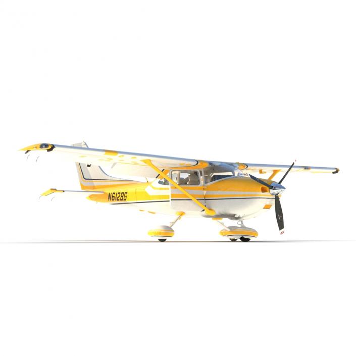 3D model Cessna 182 Skylane Yellow