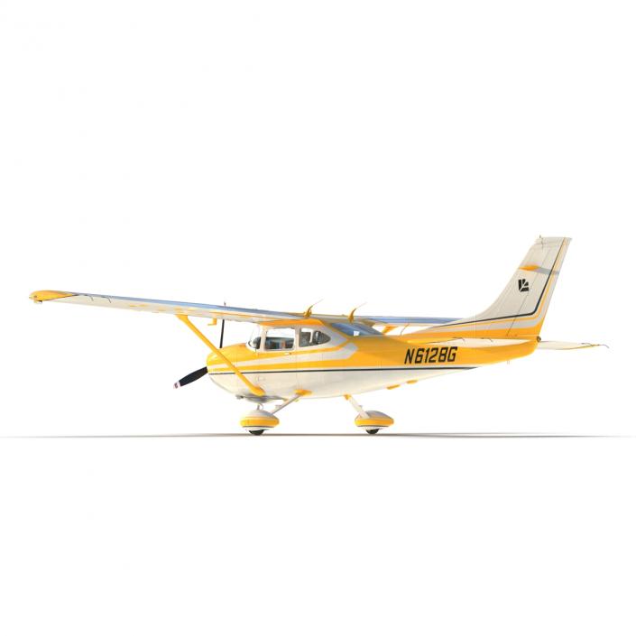 3D model Cessna 182 Skylane Yellow