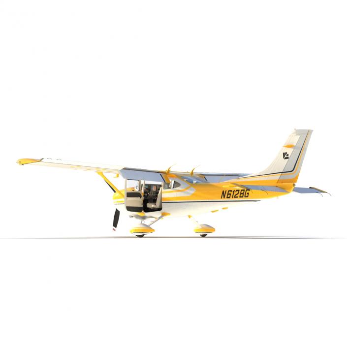 3D model Cessna 182 Skylane Yellow