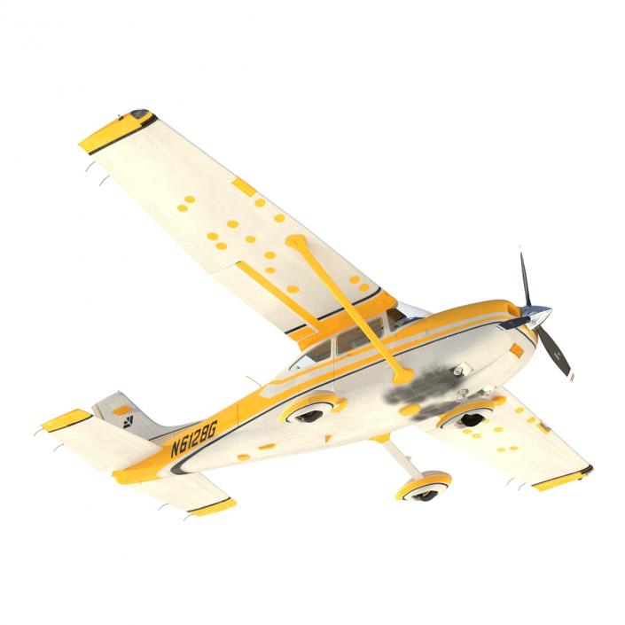 3D model Cessna 182 Skylane Yellow