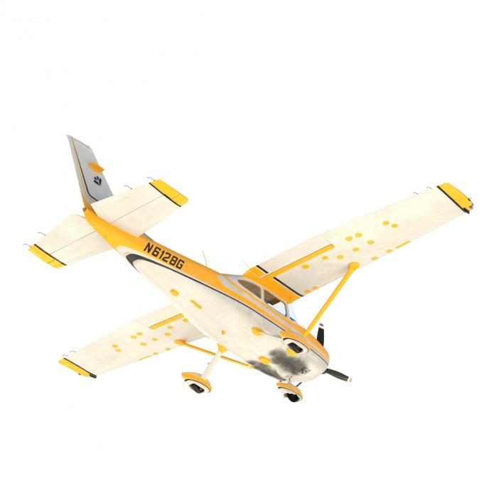 3D model Cessna 182 Skylane Yellow