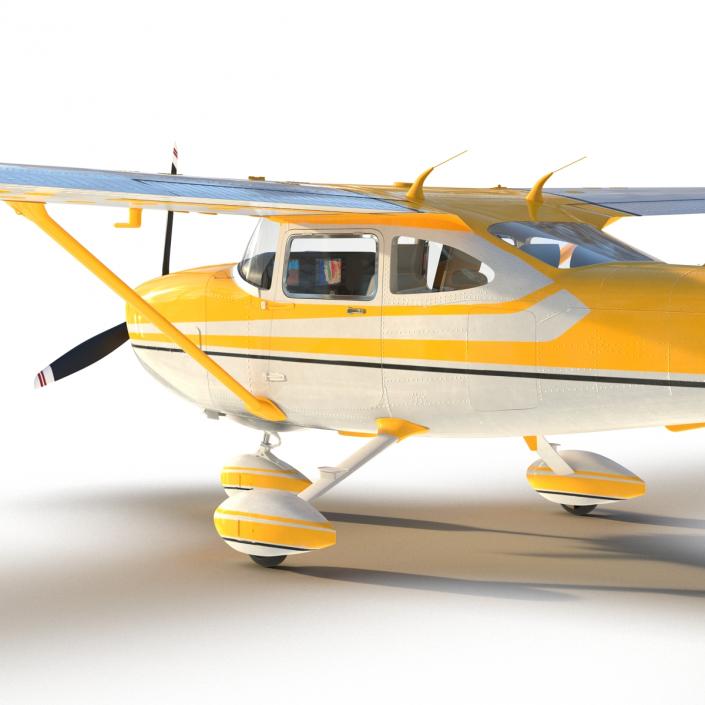 3D model Cessna 182 Skylane Yellow