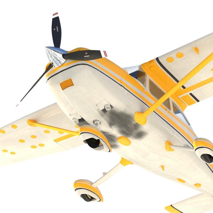 3D model Cessna 182 Skylane Yellow