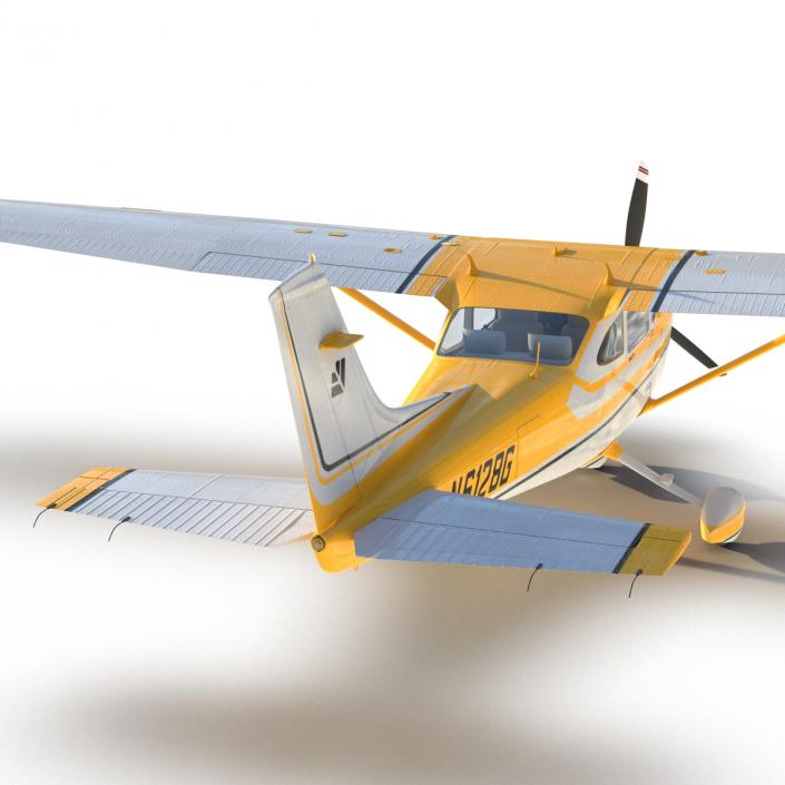 3D model Cessna 182 Skylane Yellow