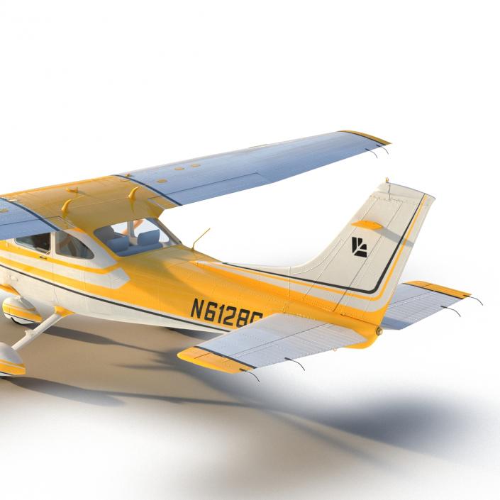 3D model Cessna 182 Skylane Yellow