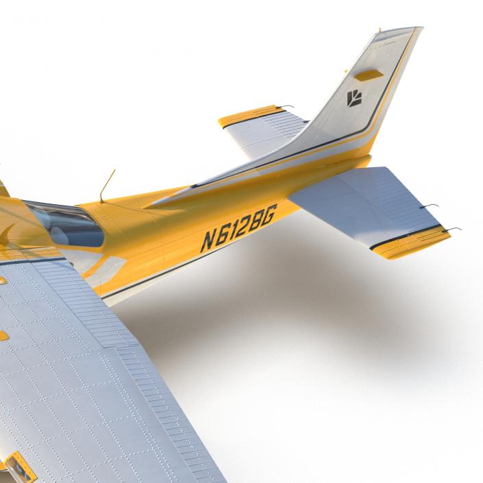 3D model Cessna 182 Skylane Yellow