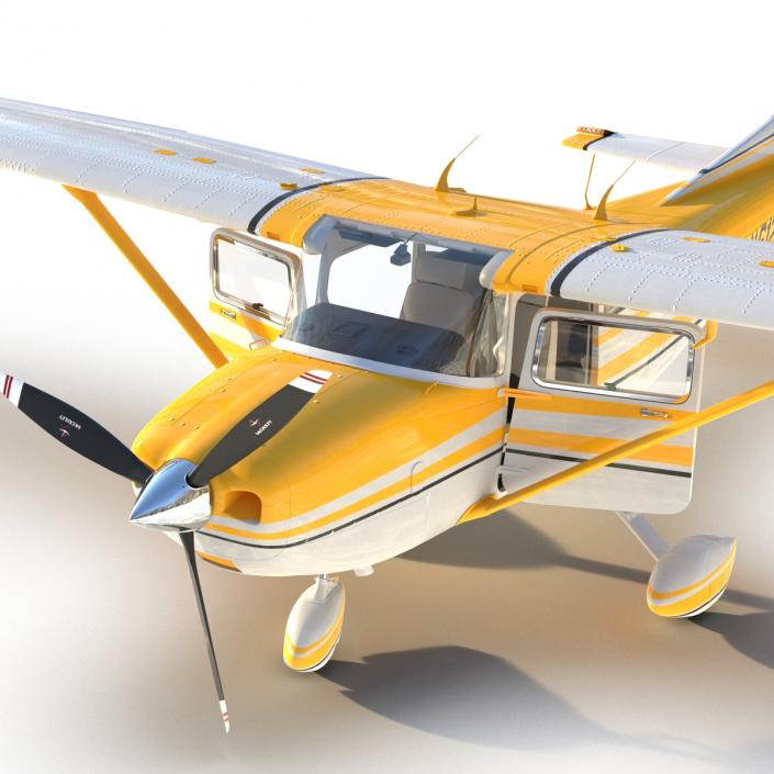 3D model Cessna 182 Skylane Yellow