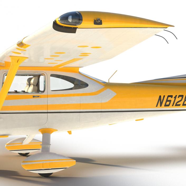 3D model Cessna 182 Skylane Yellow