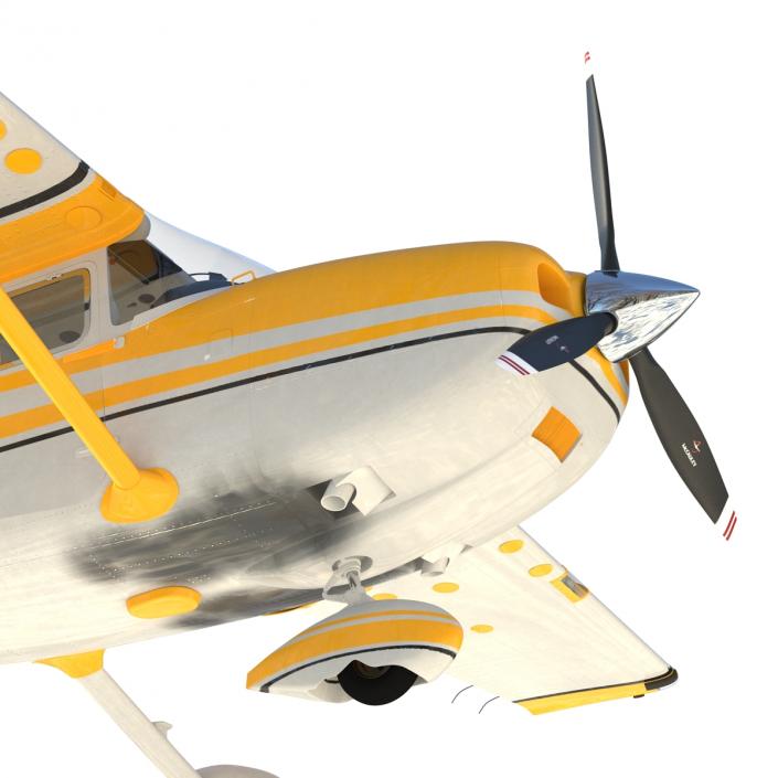 3D model Cessna 182 Skylane Yellow