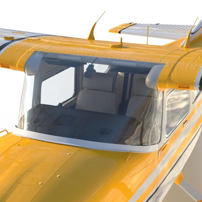 3D model Cessna 182 Skylane Yellow