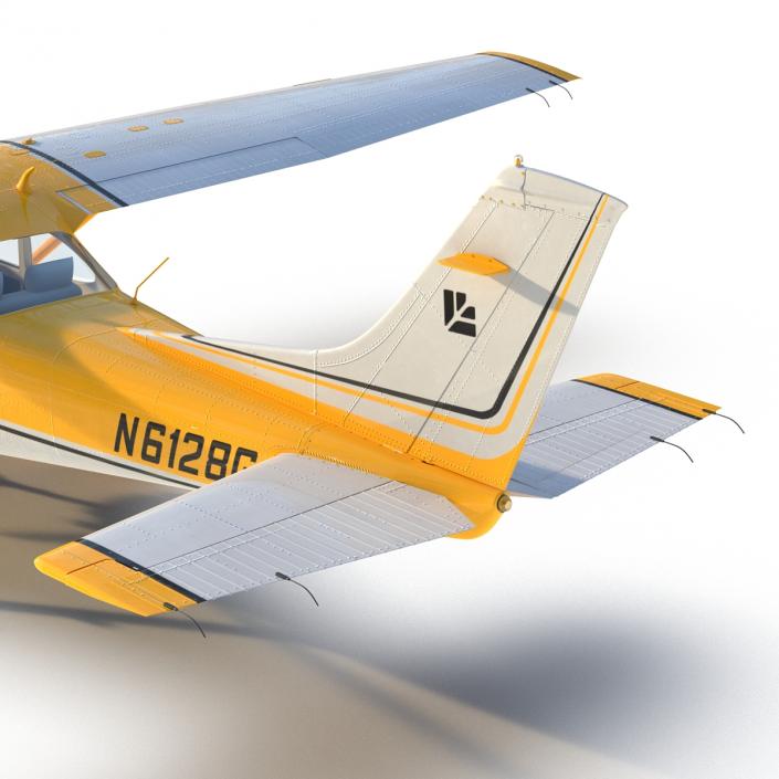 3D model Cessna 182 Skylane Yellow