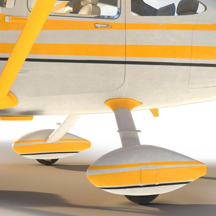 3D model Cessna 182 Skylane Yellow