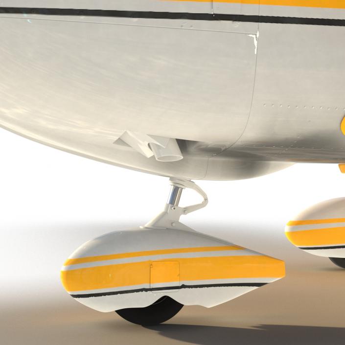 3D model Cessna 182 Skylane Yellow