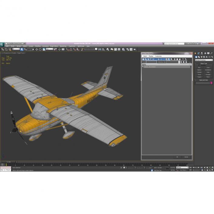 3D model Cessna 182 Skylane Yellow