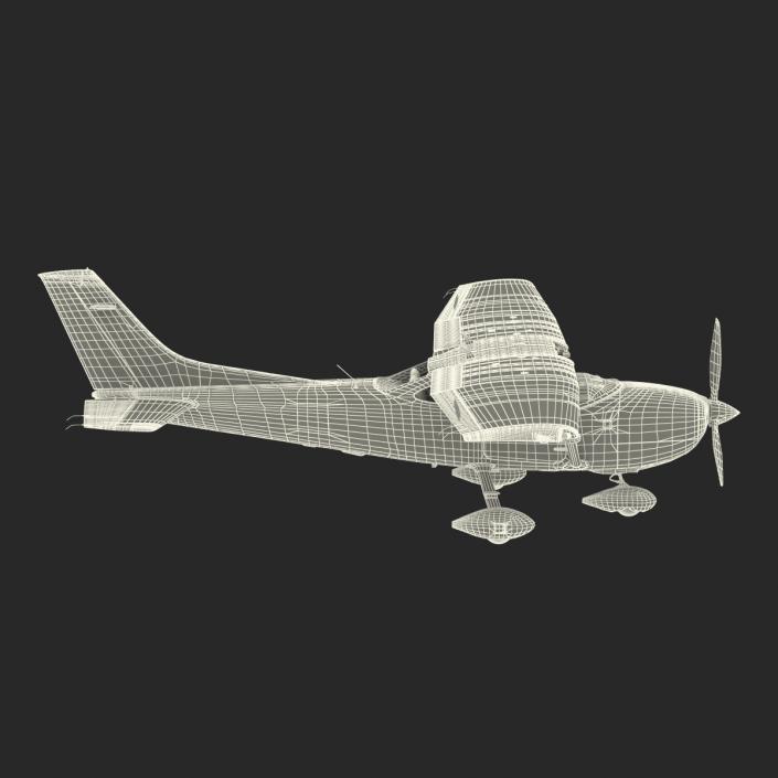 3D model Cessna 182 Skylane Yellow