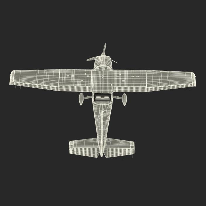 3D model Cessna 182 Skylane Yellow