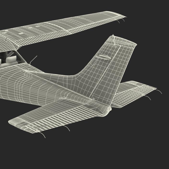 3D model Cessna 182 Skylane Yellow