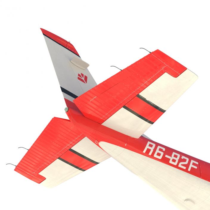 Cessna 182 Skylane Rigged Red 3D model