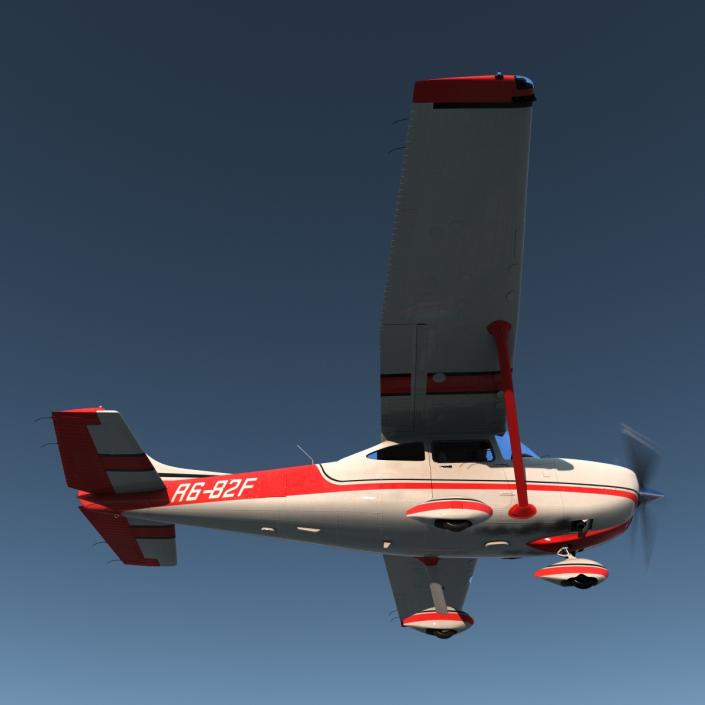 Cessna 182 Skylane Red 3D