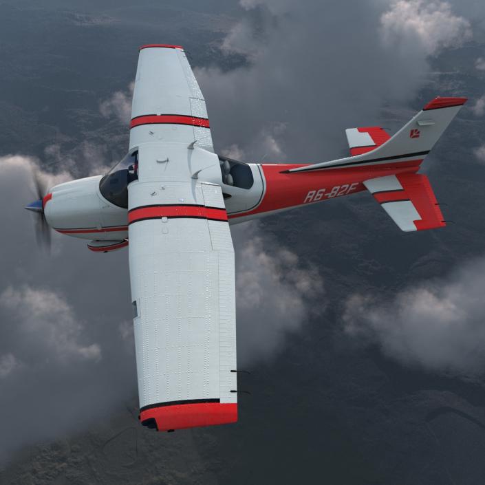 Cessna 182 Skylane Red 3D