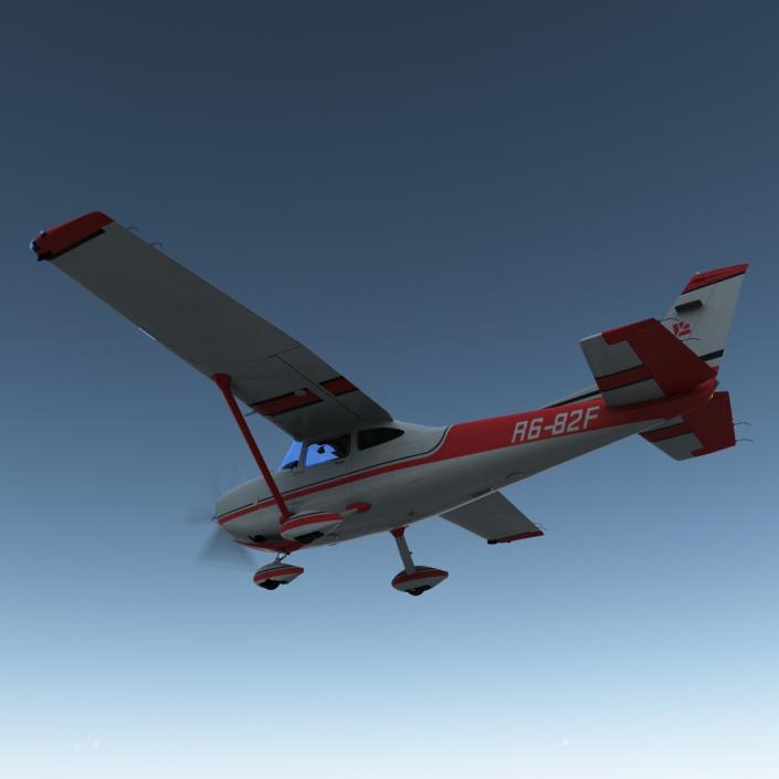 Cessna 182 Skylane Red 3D