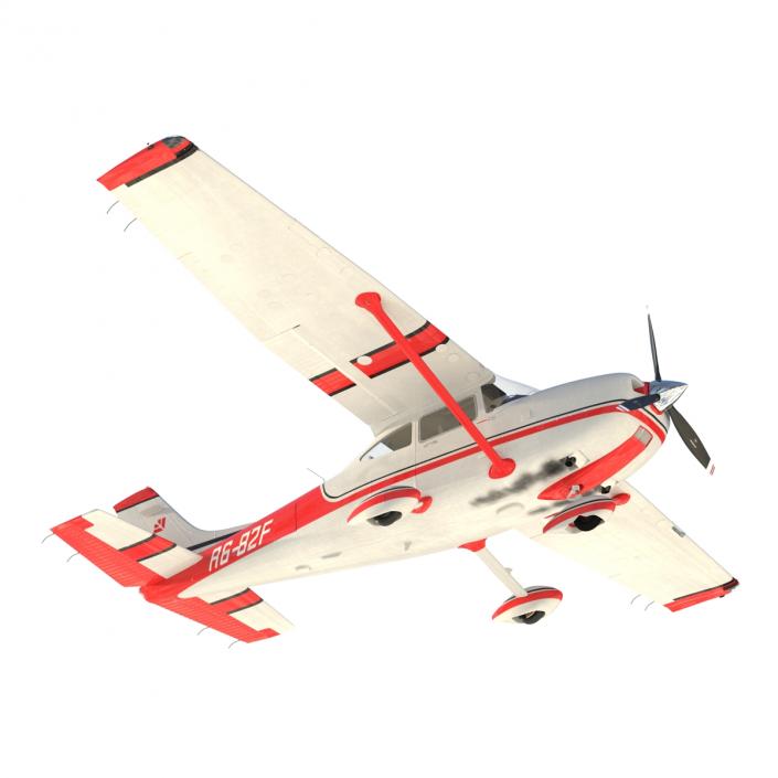 Cessna 182 Skylane Red 3D