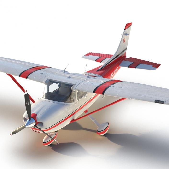 Cessna 182 Skylane Red 3D