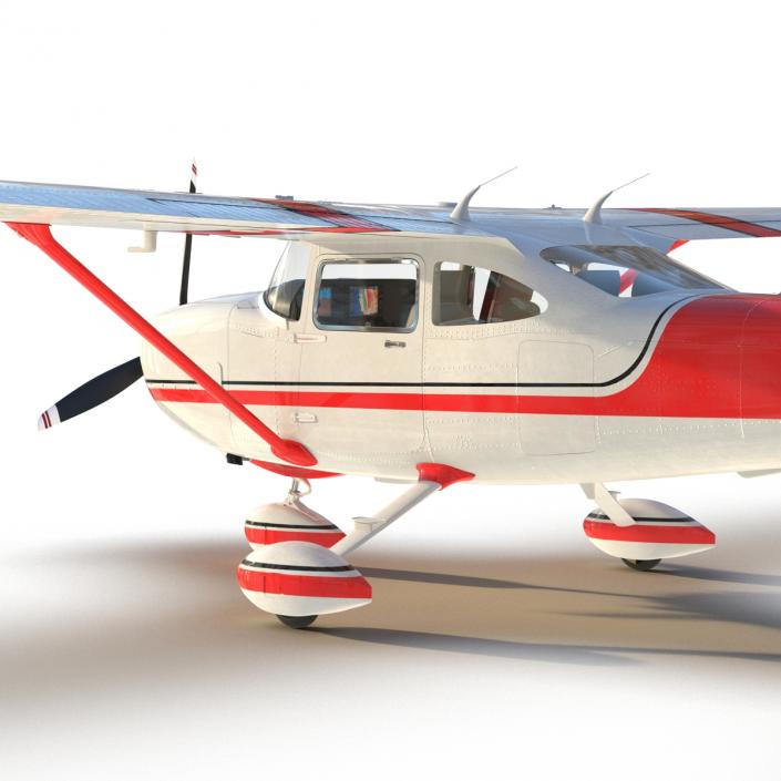 Cessna 182 Skylane Red 3D