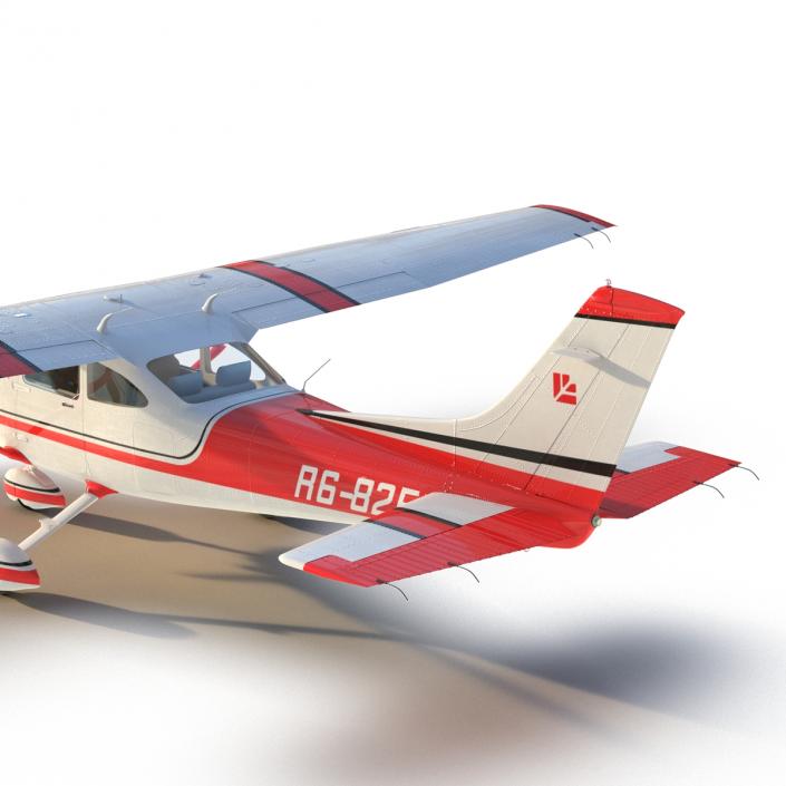 Cessna 182 Skylane Red 3D