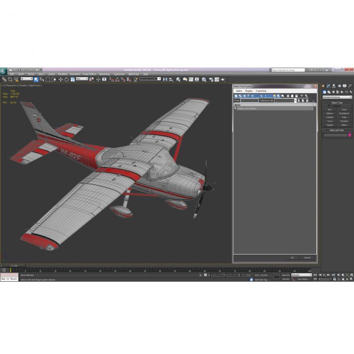 Cessna 182 Skylane Red 3D