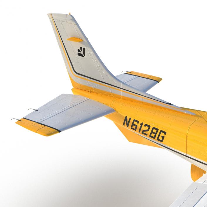 Cessna 182 Skylane on Floats Rigged Yellow 3D