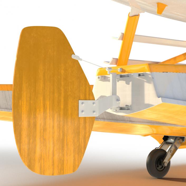 Cessna 182 Skylane on Floats Rigged Yellow 3D